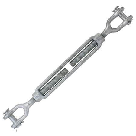 US CARGO CONTROL Galvanized Turnbuckle - Import - Jaw & Jaw - 1" x 12 JJTBGV1X12